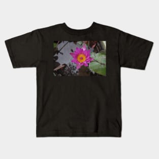 Pink Water Lily Kids T-Shirt